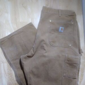 Vintage Carhartt Tan Double Knee Dungaree Pants USA Made
